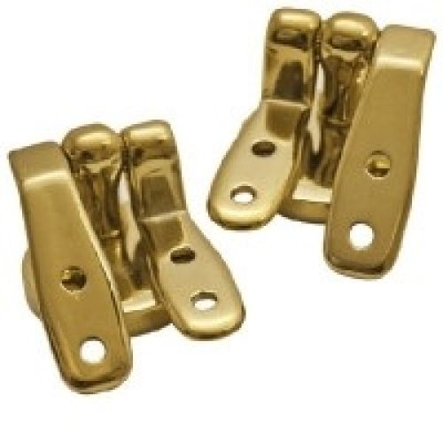 Robimatic Wooden Toilet Seat Hinges Brass  Pps79