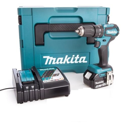 Makita 18V Brushless Combi Drill DHP485STE with 2x 5Ah Batteries  Charger & Makpac Case