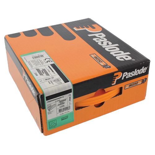51mm Paslode Impulse Im350 Nails & 3 Fuel Cells P14 (3300/Box) RG BR Finish 141202