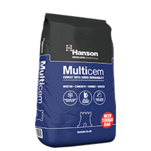 Hanson Multicem Tough-Bag Cement 25kg Blue Bag