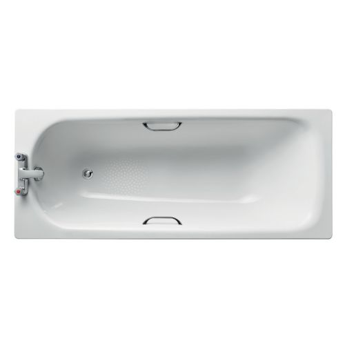 Ideal Standard Sandringham 21 1700x700mm Steel Bath 2TH inc twin grips  antislip S183501