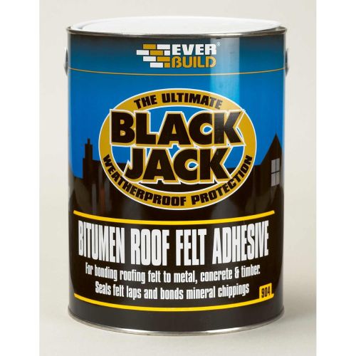 Everbuild Black Jack 904 Roof Felt Adhesive Black 5 Litre 486995