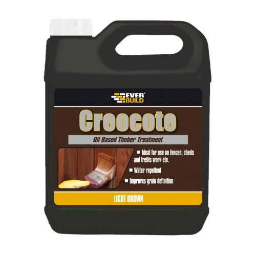Everbuild Creocote Oil Based Timber Treatment Light Brown 4 Litre 489045