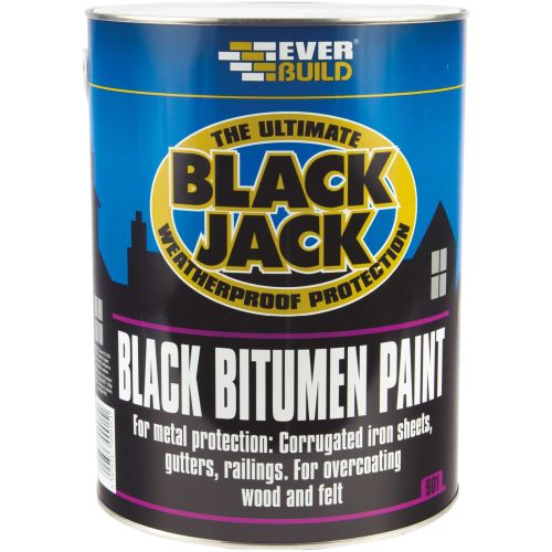 Everbuild Black Jack 901 Bitumen Paint Black 5 Litre 486939