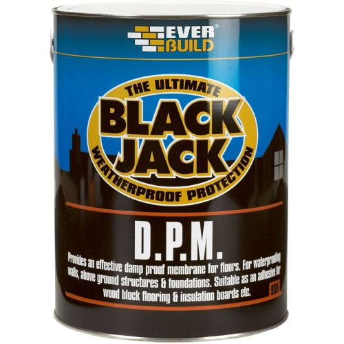 Everbuild Black Jack 908 D.P.M. Black 5 Litre 487003