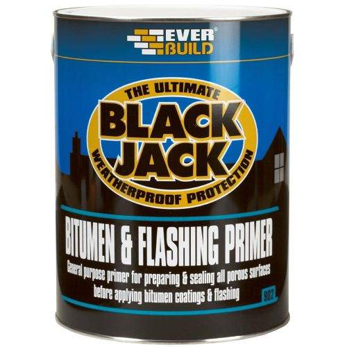 Everbuild Black Jack 902 Bitumen Flashing Primer Black 5 Litre 486986