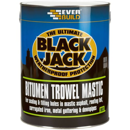 Everbuild Black Jack 903 Bitumen Trowel Mastic Black 2.5 Litre 486989