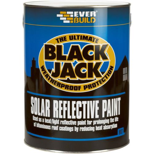 Everbuild Black Jack 907 Solar Reflective Paint Silver 5 Litre 482683