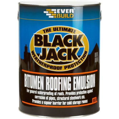 Everbuild Black Jack 906 Roofing Emulsion Black 5 Litre 487001