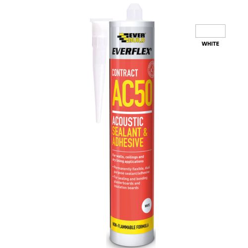 Everbuild Everflex AC50 Sealant and Adhesive White 380 ml 489513