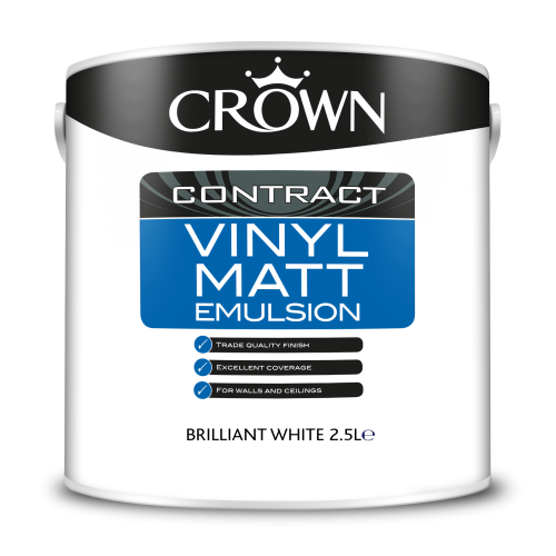 Crown Contract Vinyl Matt Bril White 2.5L 5093058