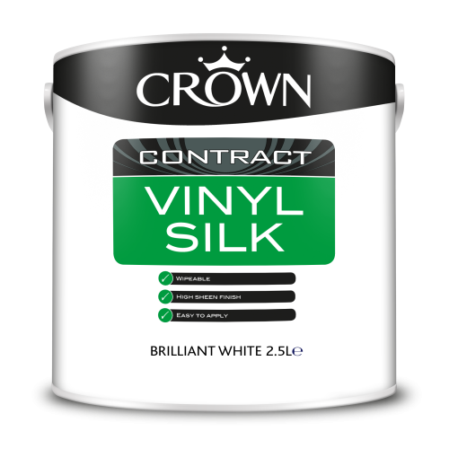 Crown Contract Vinyl Silk Emulsion B/White 2.5L 5093062