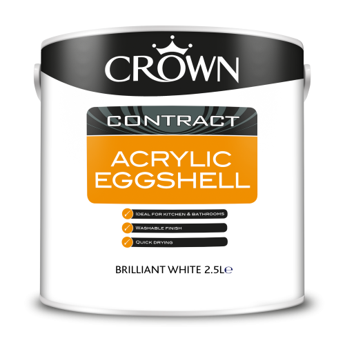 Crown Contract Acrylic Eggshell B/White 2.5L 5093040