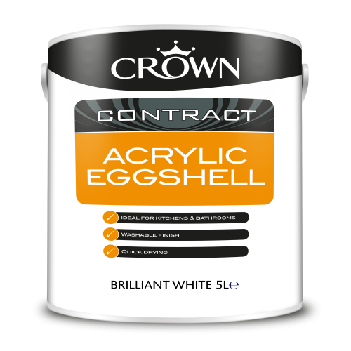 Crown Contract Acrylic Eggshell B/White 5L 5093041